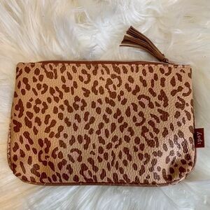 Ipsy Leopard Print Tassel Makeup Glam Bag
